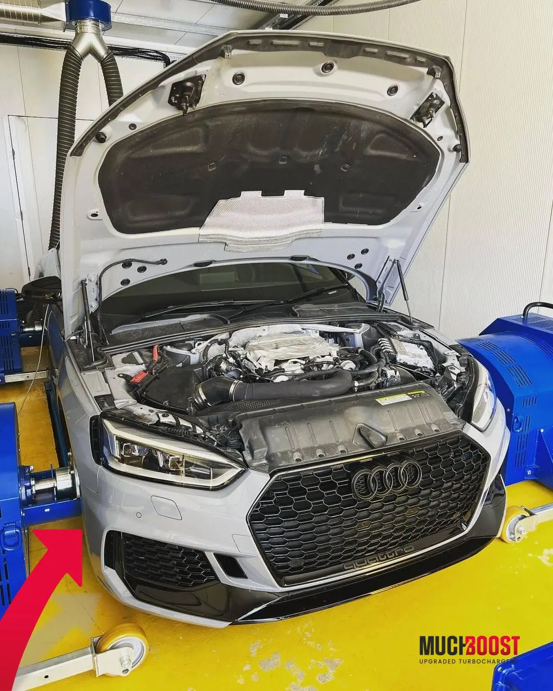 Audi RS5 B9 2.9 TFSI with MuchBoost hybrid turbos delivering 620 HP and 800 Nm performance build