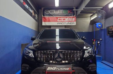 Mercedes GLC250 performance build with MuchBoost turbo upgrade producing 329 HP