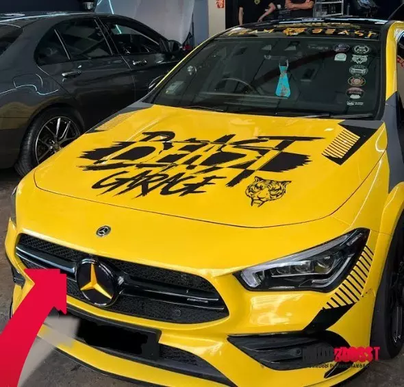 Mercedes A35 dyno graph with MuchBoost M260 hybrid turbo upgrade reaching 401 wheel horsepower