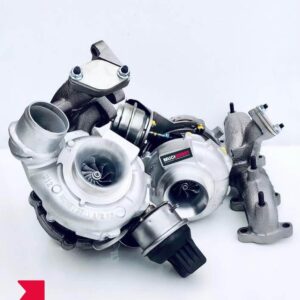 Billet Wheel GTD1756VRK Hybrid Turbo Upgrade vacuum converted with a welded 1.9/2.0 TDI Manifold
